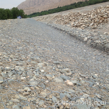 Colchão gabion galvanizado hexagonal para controle de inundações